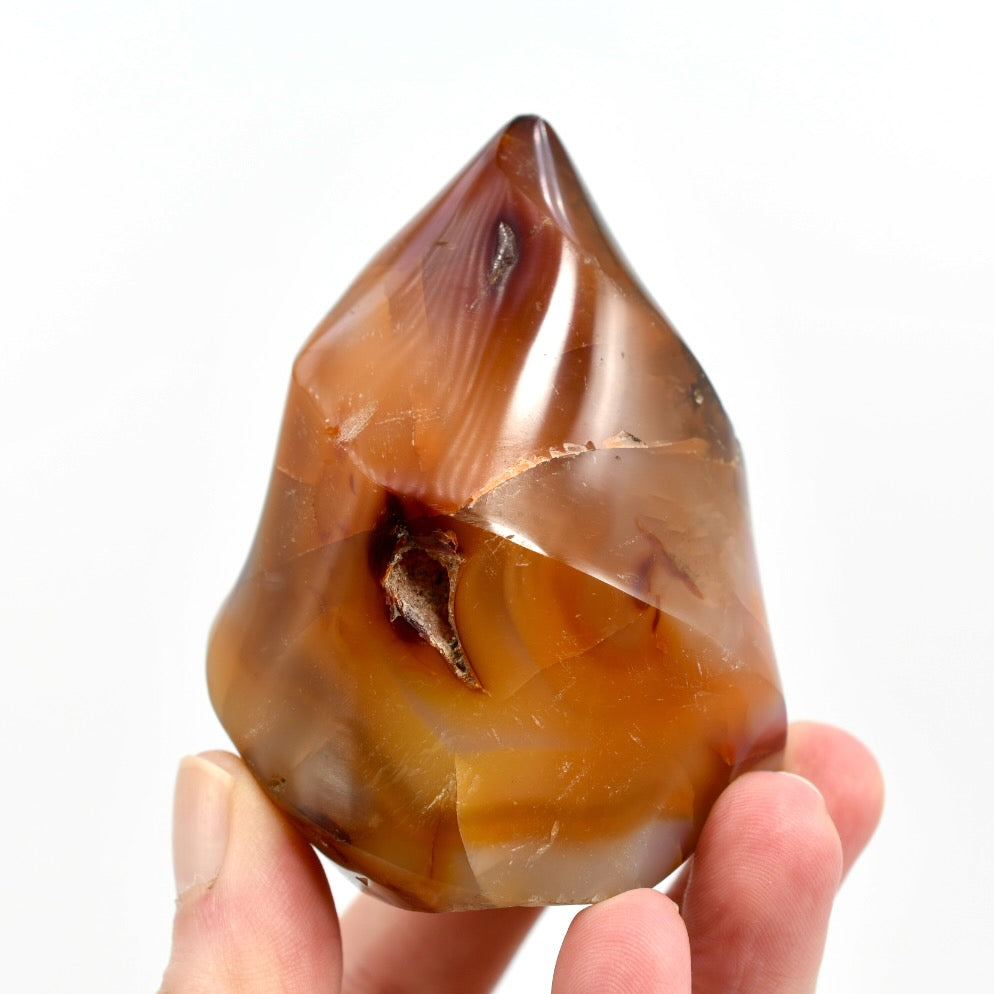 Carnelian Agate Crystal Flame Tower