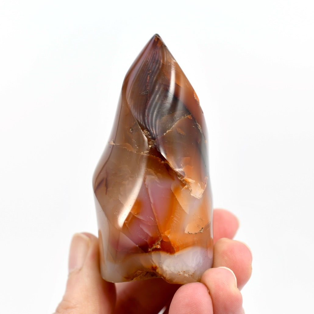 Carnelian Agate Crystal Flame Tower
