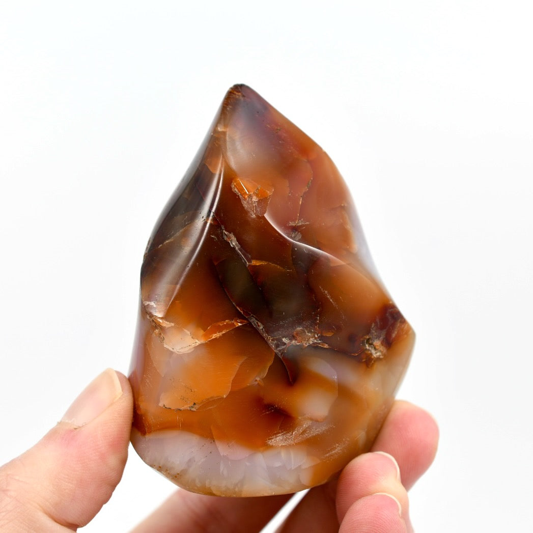 Carnelian Agate Crystal Flame Tower