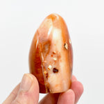 Orbicular Carnelian Agate Crystal Freeform Tower