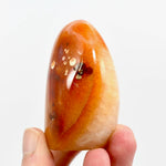 Orbicular Carnelian Agate Crystal Freeform Tower