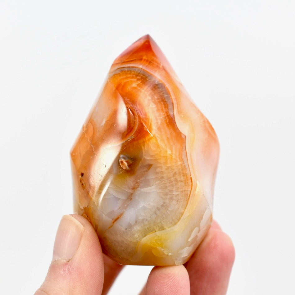 Carnelian Agate Crystal Flame Tower