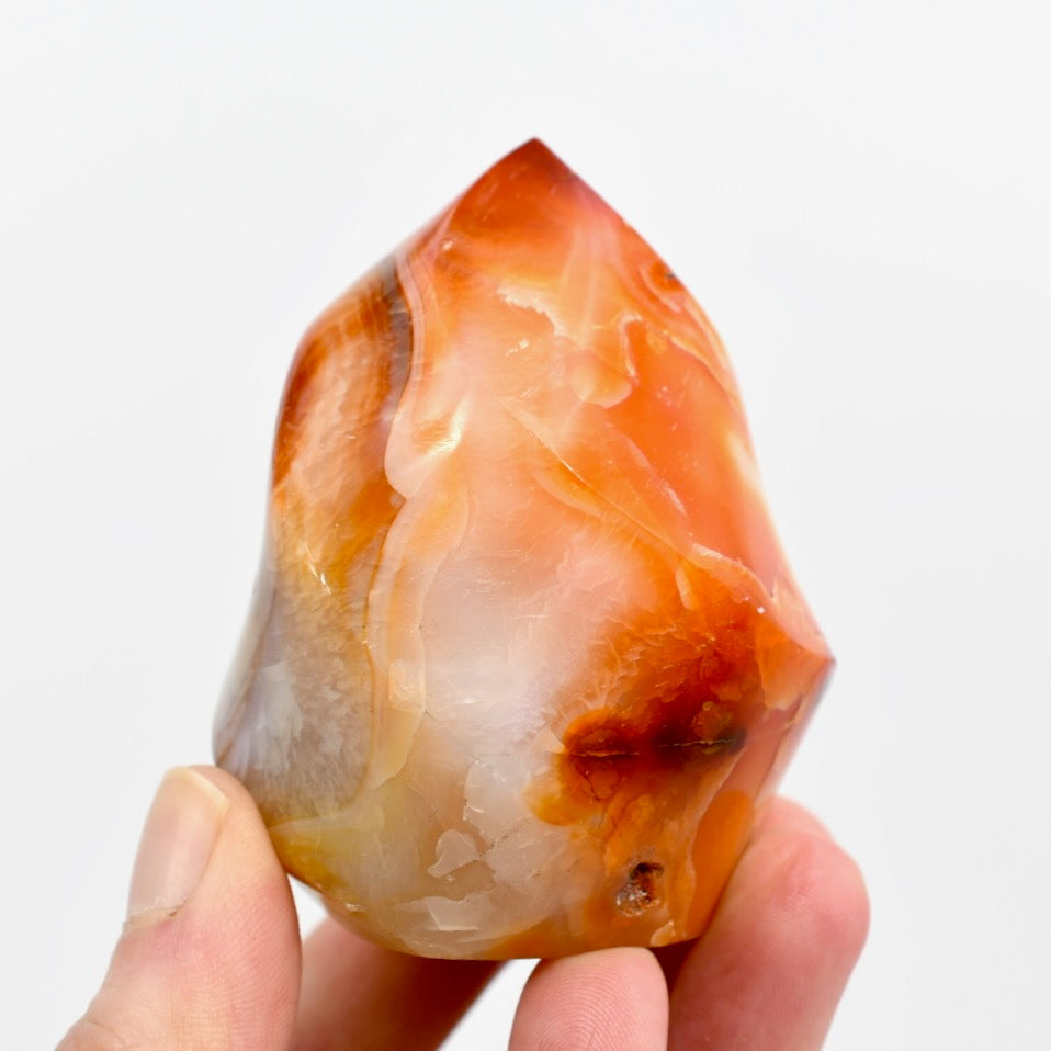 Carnelian Agate Crystal Flame Tower