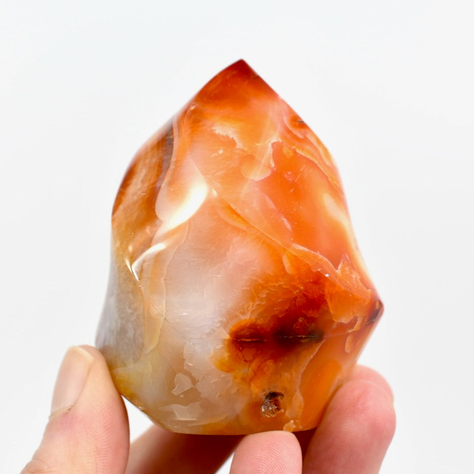 Carnelian Agate Crystal Flame Tower