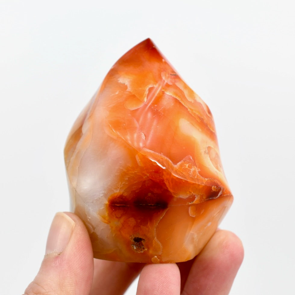 Carnelian Agate Crystal Flame Tower