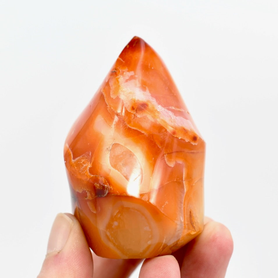 Carnelian Agate Crystal Flame Tower