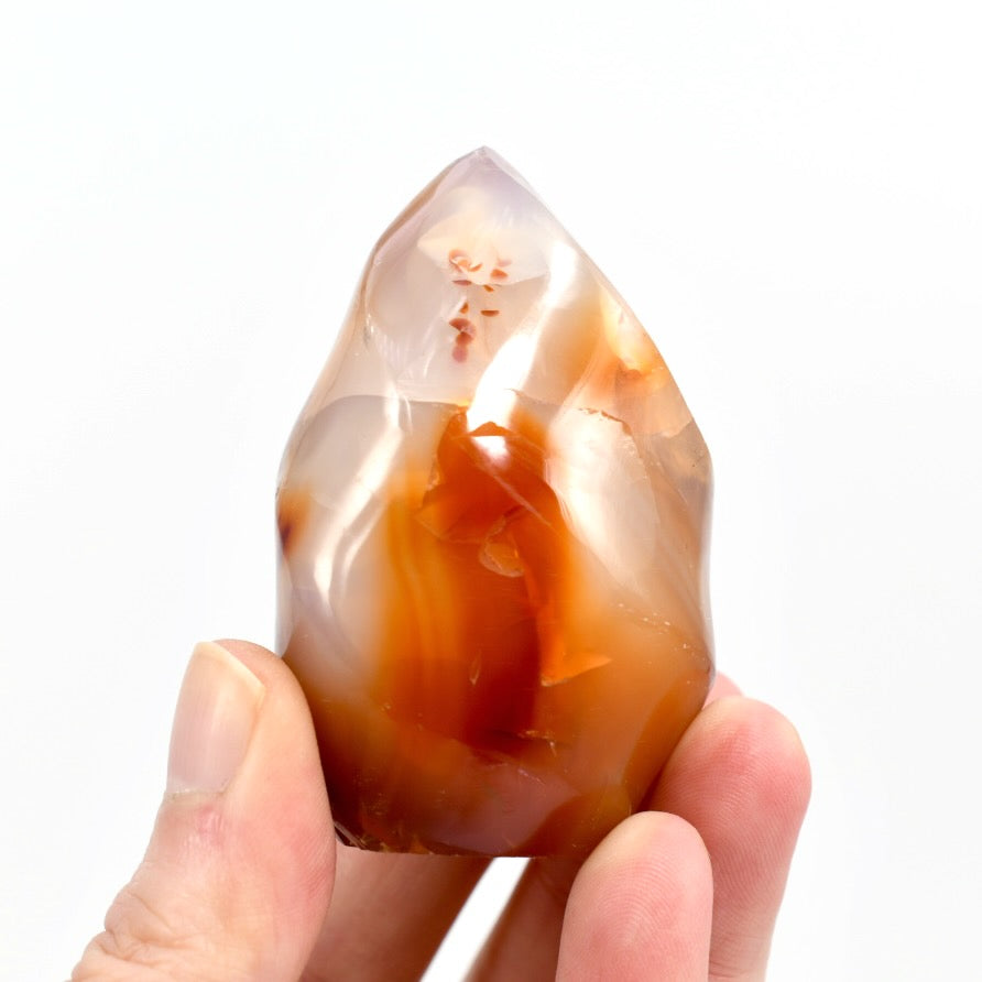 Carnelian Agate Crystal Flame Tower