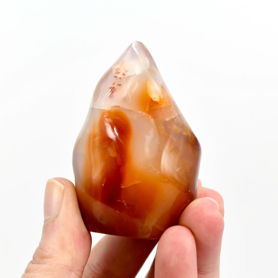 Carnelian Agate Crystal Flame Tower