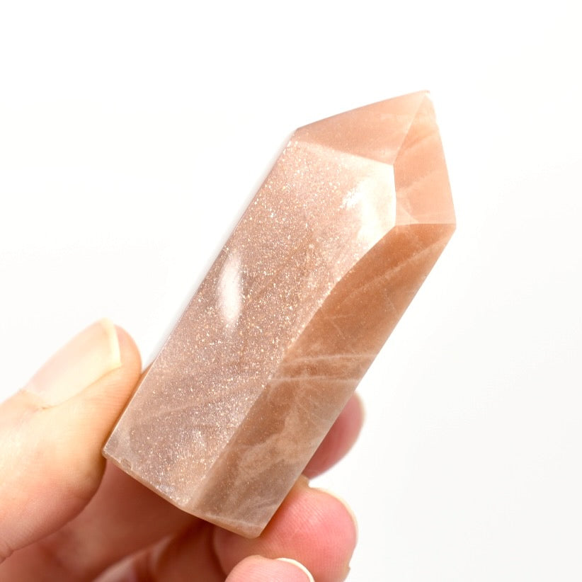 Gemmy Confetti Sunstone Crystal Tower, Top Quality Gem Sunstone Crystal Point