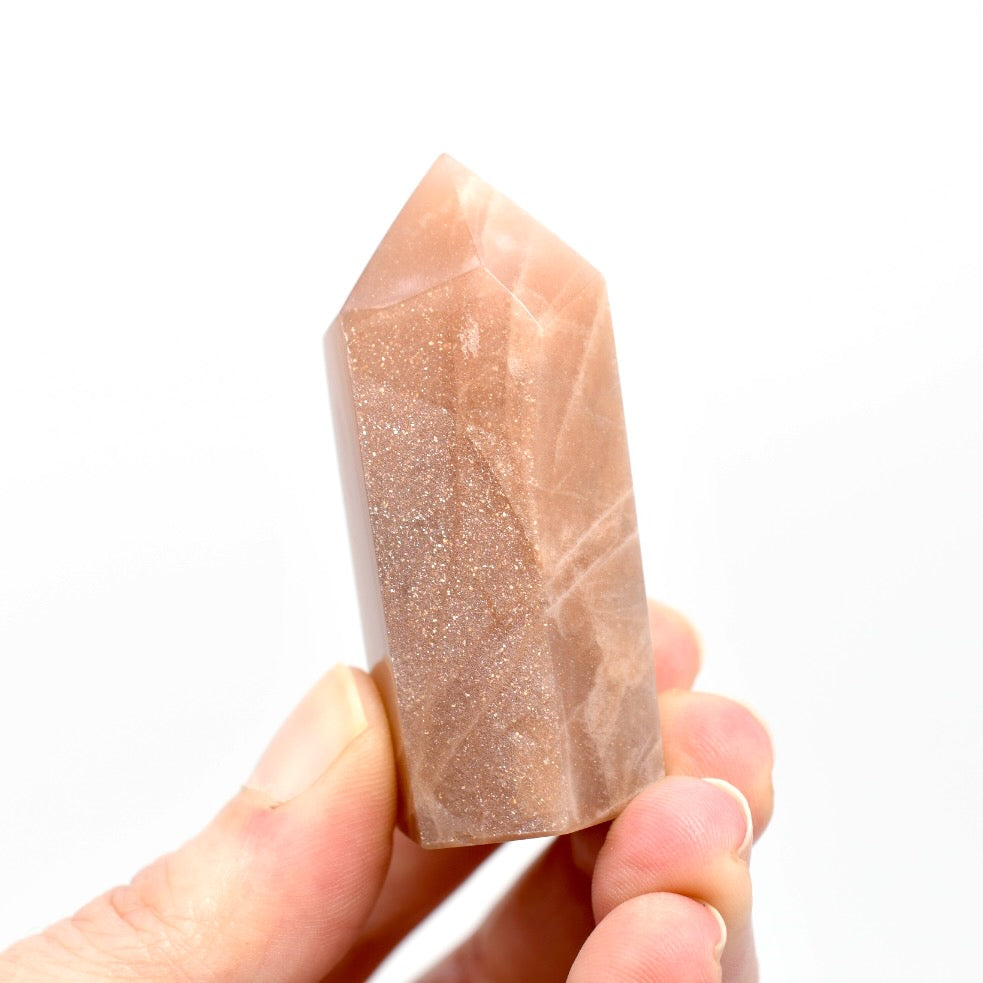 Gemmy Confetti Sunstone Crystal Tower, Top Quality Gem Sunstone Crystal Point