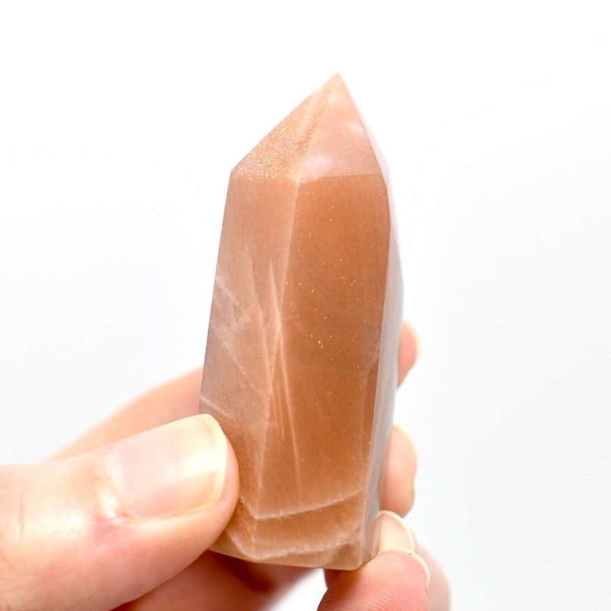 Gemmy Confetti Sunstone Crystal Tower, Top Quality Gem Sunstone Crystal Point