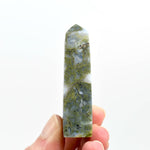 Moss Agate Crystal Tower