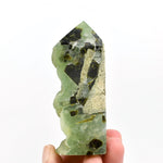 Botryoidal Prehnite Epidote Crystal Tower