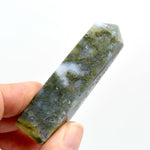 Moss Agate Crystal Tower