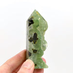 Botryoidal Prehnite Epidote Crystal Tower