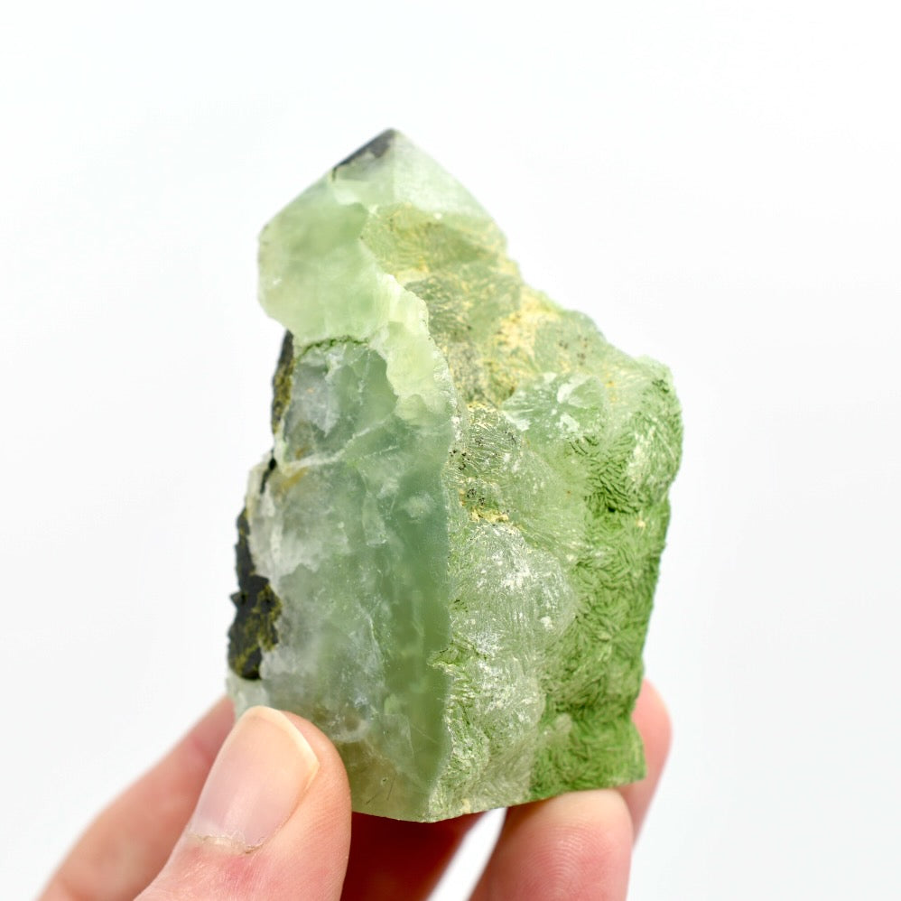 Botryoidal Prehnite Epidote Crystal Tower