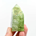Botryoidal Prehnite Epidote Crystal Tower
