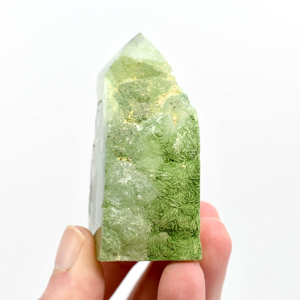 Botryoidal Prehnite Epidote Crystal Tower