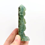 Botryoidal Prehnite Epidote Crystal Tower