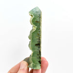 Botryoidal Prehnite Epidote Crystal Tower