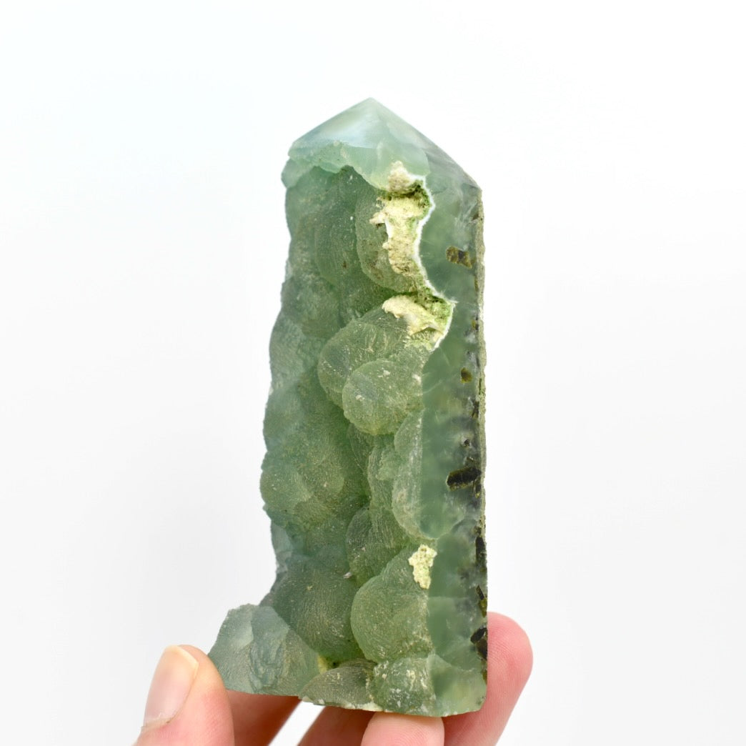 Botryoidal Prehnite Epidote Crystal Tower