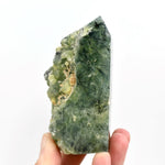 Botryoidal Prehnite Epidote Crystal Tower