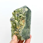 Botryoidal Prehnite Epidote Crystal Tower