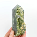 Botryoidal Prehnite Epidote Crystal Tower