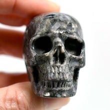 Load image into Gallery viewer, 2in Mystic Merlinite Indigo Gabbro Crystal Skull Realistic
