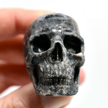 Load image into Gallery viewer, Arfvedsonite Garnet Crystal Skull Realistic
