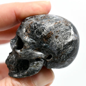 Arfvedsonite Garnet Crystal Skull Realistic