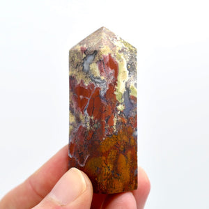 Red Moss Agate Crystal Tower
