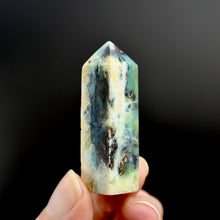 Load image into Gallery viewer, Blue Opalized Petrified Wood Copper Tower
