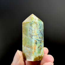 Load image into Gallery viewer, Blue Opalized Petrified Wood Copper Tower, Blue Opal Wood Tower
