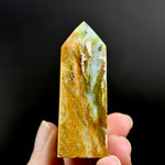 Blue Opalized Petrified Wood Tower, Blue Opal Wood