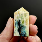 Blue Opalized Petrified Wood Copper Tower