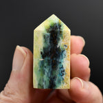 Blue Opalized Petrified Wood Copper Tower