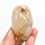 Sakura Flower Agate Heart Shaped Palm Stone
