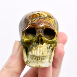 Green Opal Carved Crystal Skull