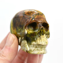 Load image into Gallery viewer, Green Opal Carved Crystal Skull
