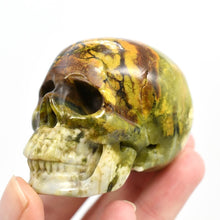 Load image into Gallery viewer, Green Opal Carved Crystal Skull
