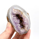 Amethyst Quartz Crystal Semi Polished Geode Nodule