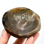 Natural Agate Carved Crystal Freeform Bowl