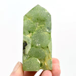 Botryoidal Prehnite Epidote Crystal Tower