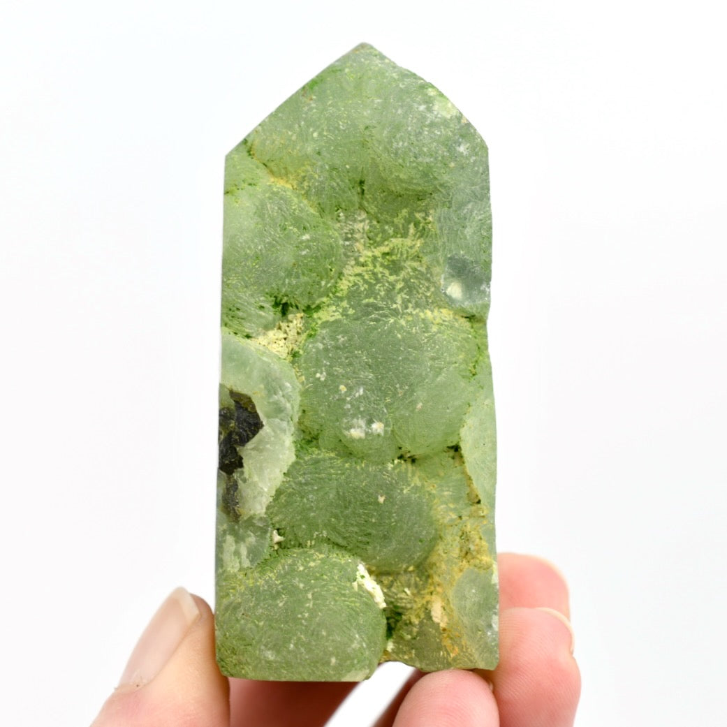Botryoidal Prehnite Epidote Crystal Tower