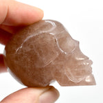 Strawberry Quartz Carved Crystal Skull Tanzurine Red Aventurine