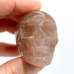 Strawberry Quartz Carved Crystal Skull Tanzurine Red Aventurine