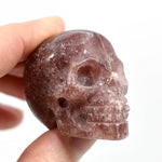 Strawberry Quartz Carved Crystal Skull
