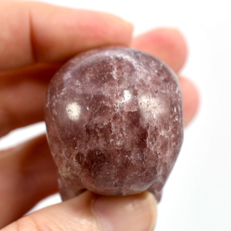 Strawberry Quartz Carved Crystal Skull