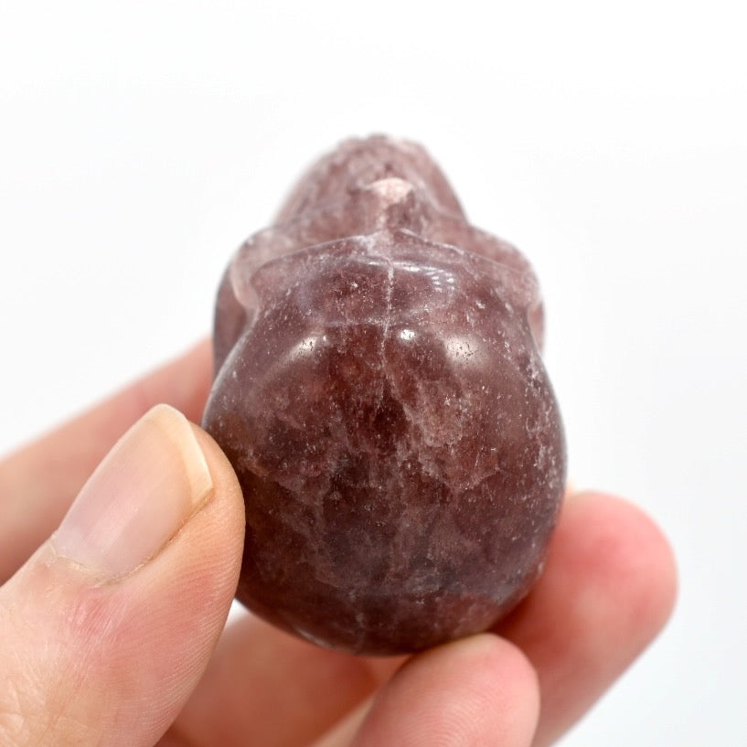 Strawberry Quartz Carved Crystal Skull